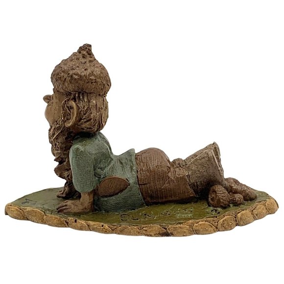 Tom Clark Gnome SLIM Signed Figurine #12 Gym Exercise Push-Ups Fitness 1989 COA - Picture 5 of 9